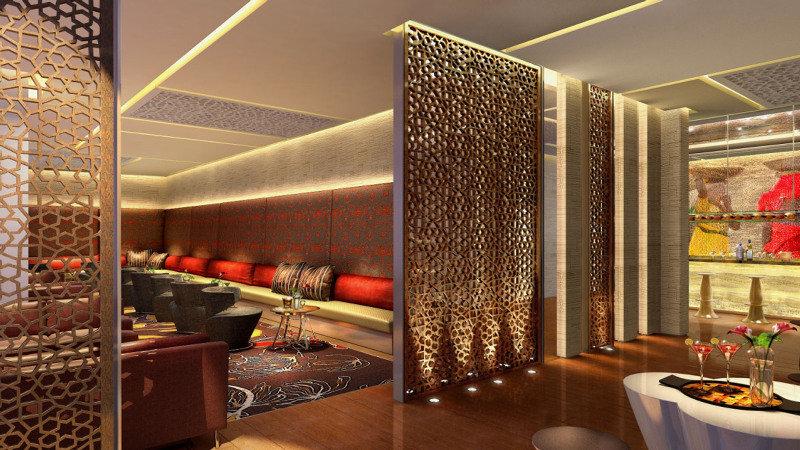 The Leela Ambience Convention Hotel Delhi Nova Deli Restaurante foto Interior of the hotel